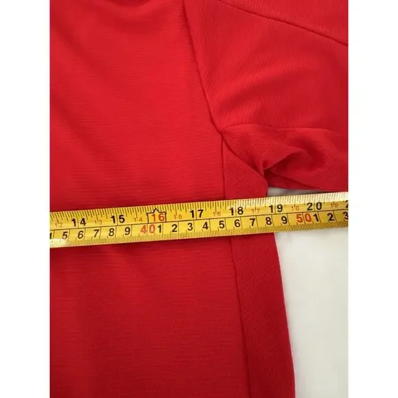 Wilson Polo Shirt Mens Medium Red Navy Team Jersey Golf Tennis Collared 3 Button - Picture 5 of 9